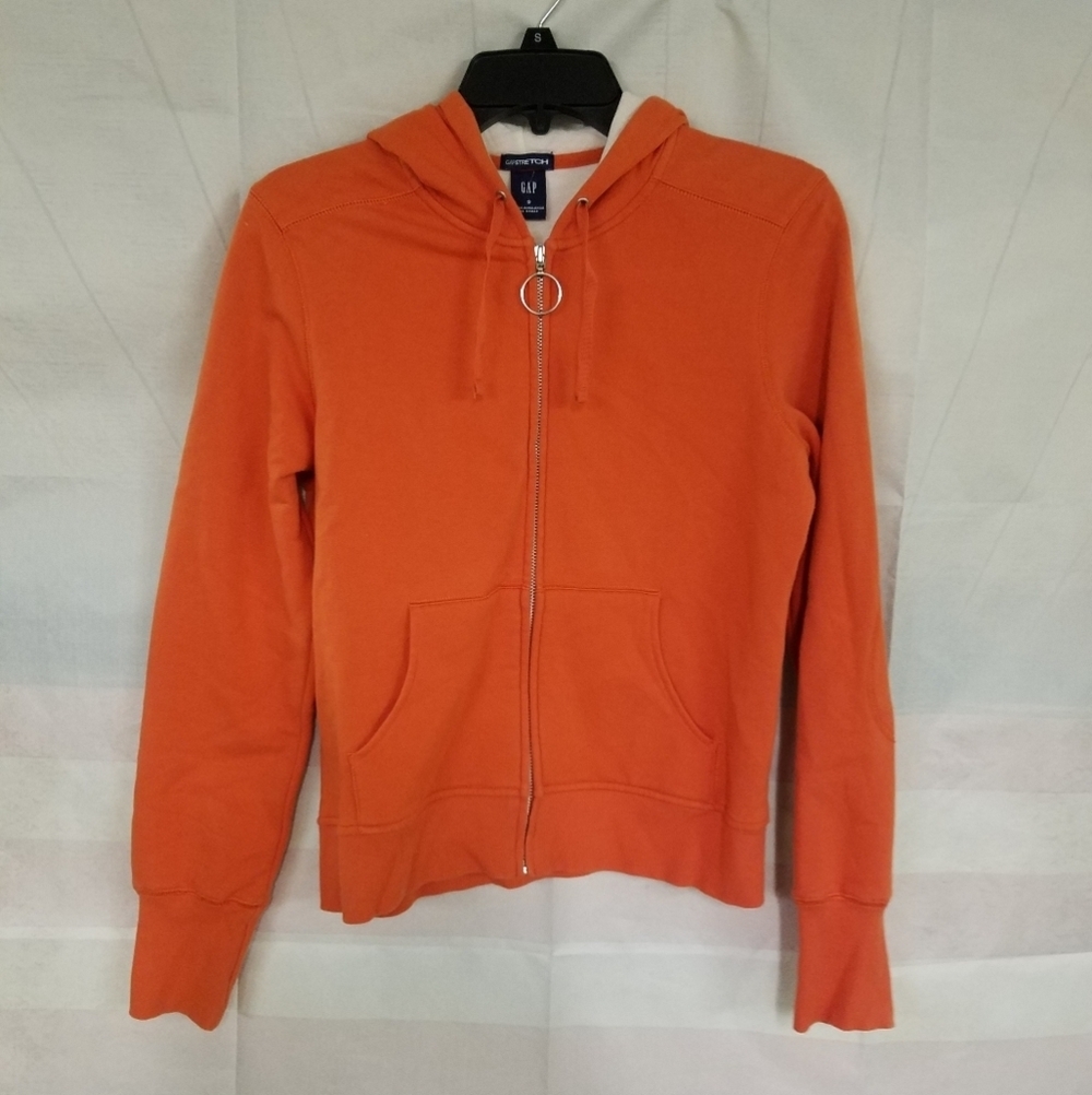 GAP Orange Hoodie Zipper Front Size Small